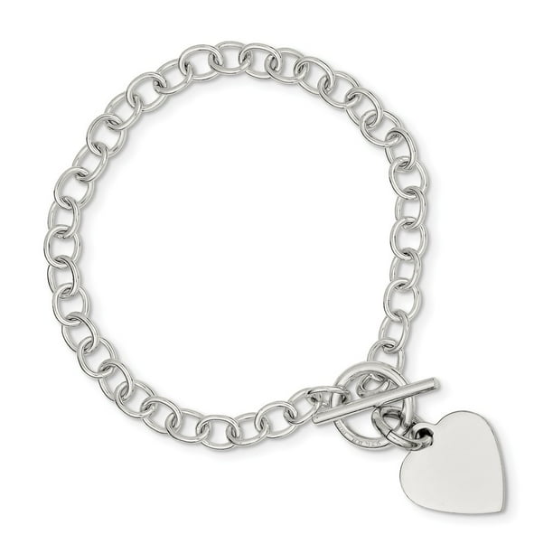 925 Sterling Silver Belcher Charm Bracelet With Puffed Star Adjustable 6"-8" 925 Sterling Silver Belcher Charm Bracelet With Puffed Star Adjustable 6"-8"